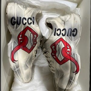 Gucci Rython Ivory Sneakers Original $890!